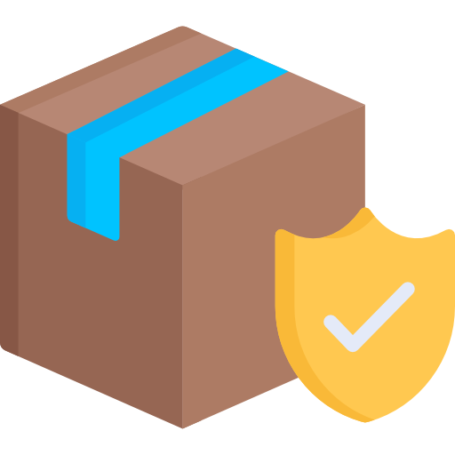 Icono de envío protegido que simboliza paquetes bien embalados y seguros en AdrocreA.