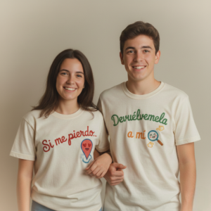 camisetas parejas Si me pierdo