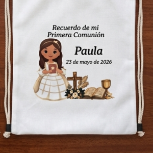 Mochila saco personalizada Primera Comunión